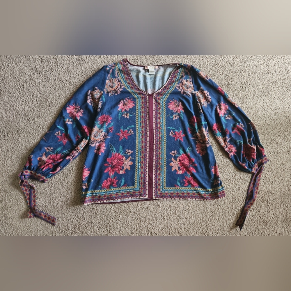 Flying Tomato Multicolor Boho Patterned Top 3XL. Fits Like A Big XL.